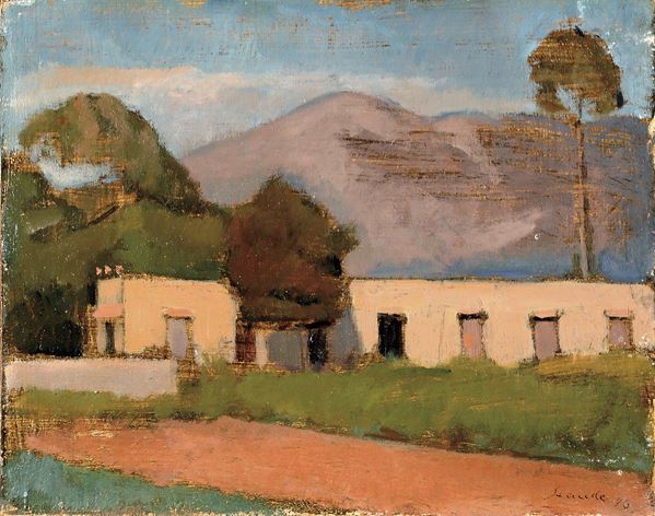 Hans-Joachim Staude : Paesaggio  (1940)  - Olio su tavola - Auction Dipinti e Sculture del XIX e XX secolo - II - Casa d'aste Farsettiarte