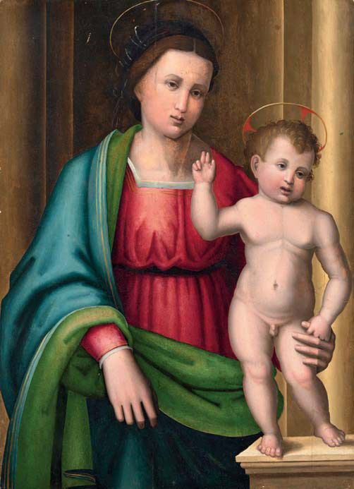 Leonardo di Francesco di Lazzaro Malatesta, detto da Pistoia (attr. a) - Madonna col Bambino