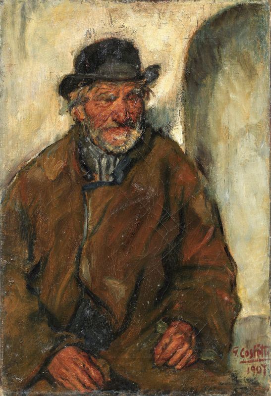 Giovanni Costetti - Ritratto di uomo con cappello