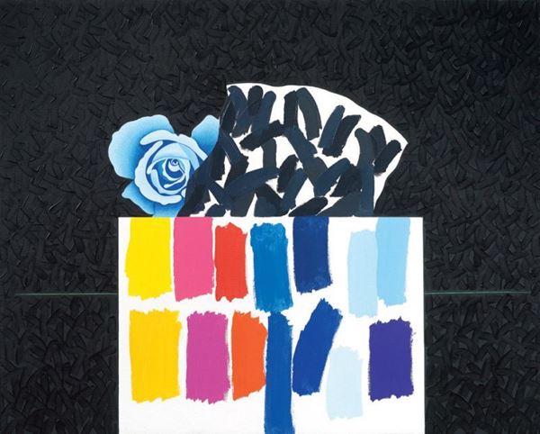 Concetto Pozzati : Campioni colorati  (1970)  - Olio e acrilico su tela - Auction Contemporary Art - I - Casa d'aste Farsettiarte