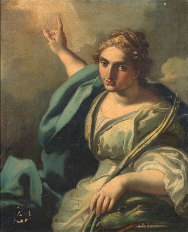Scuola Napoletana del XVIII Secolo - Santa Margherita di Antiochia