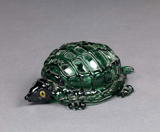 Tartaruga in Vetro Soffiato Verde