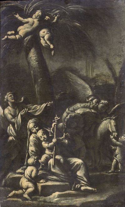 Sacra Famiglia con San Giovannino e Angeli