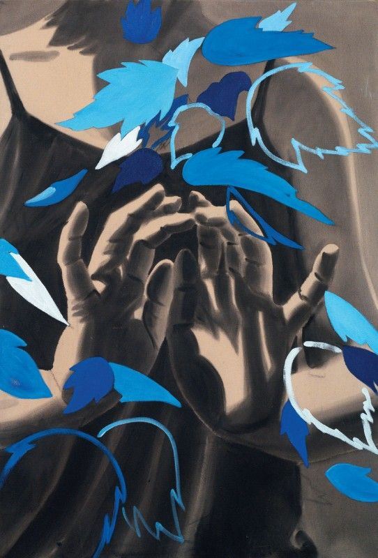 David Salle - Blue leaves