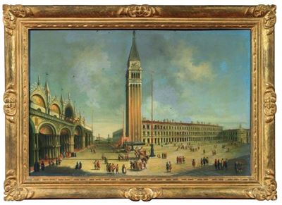 Veduta di Piazza San Marco Verso la Libreria a Venezia