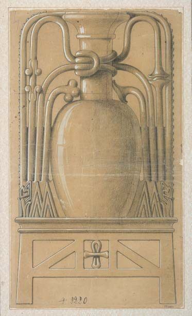 Modello di Vaso in Alabastro Stile Art Deco