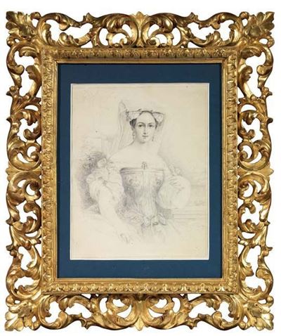 Ritratto di Giovane Donna in Costume di Portici