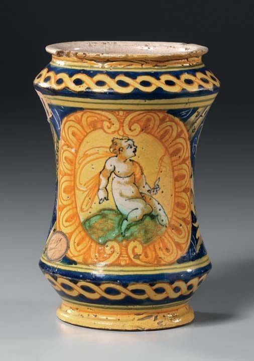 Albarello in Maiolica Policroma