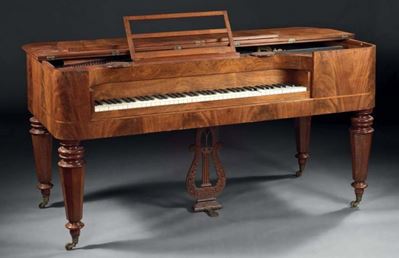 Fortepiano con Cassa in Legno di Noce