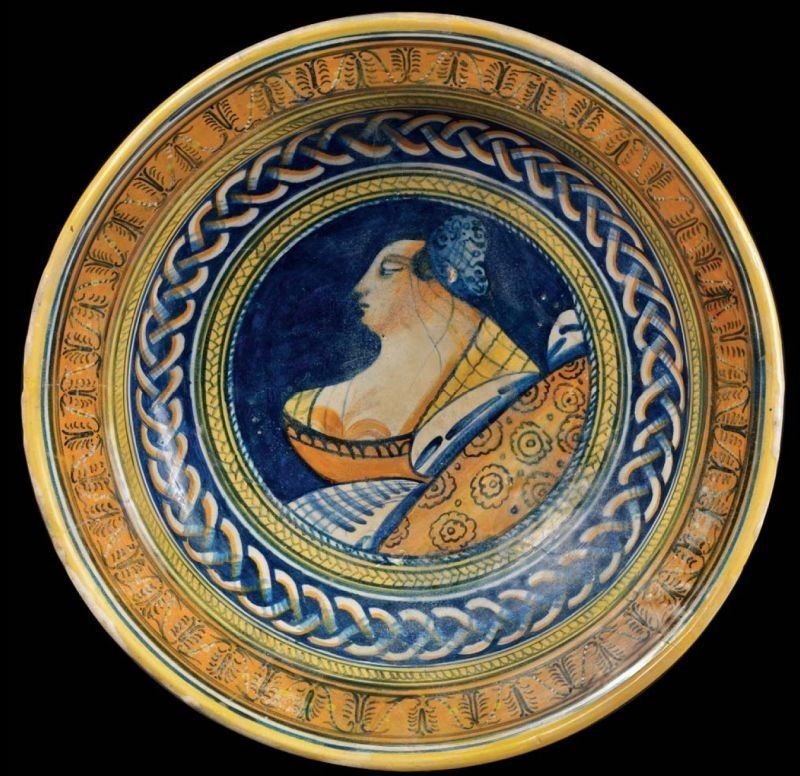 Grande Coppa in Maiolica Policroma