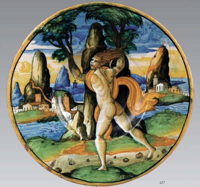 Piatto Fondo in Maiolica Policroma