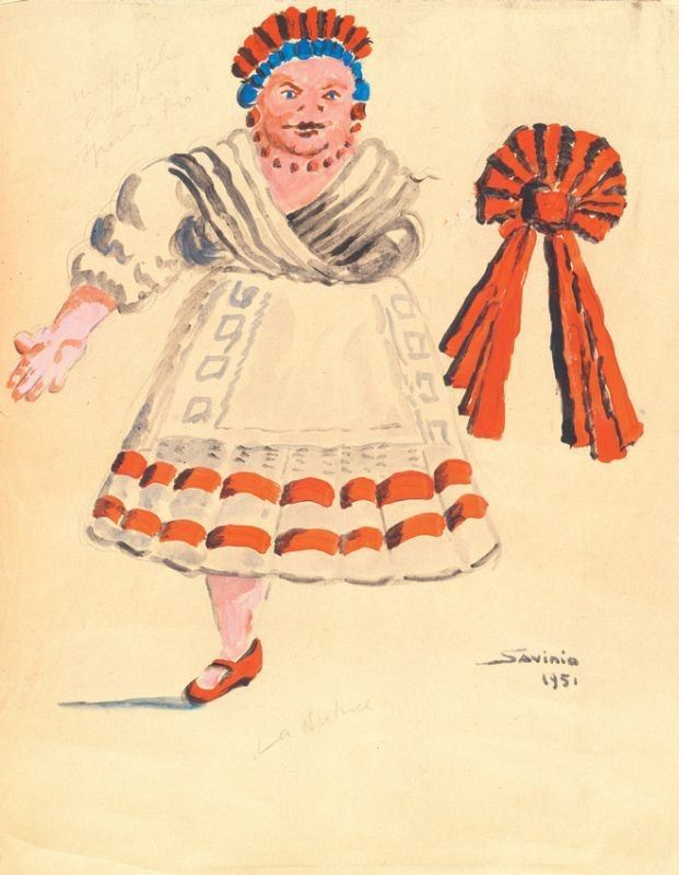 Alberto Savinio - La Nutrice, Figurino e un Particolare