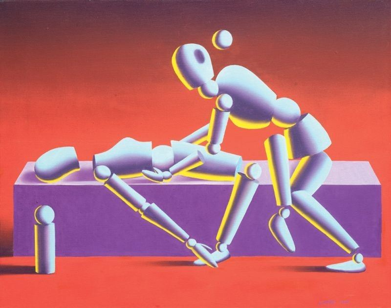Mark Kostabi - Two Cavity Fighters (double Helix)