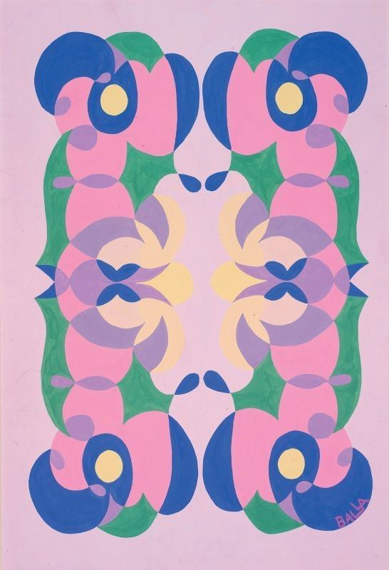 Giacomo Balla - Linee Andamentali - Motivo per Tappeto