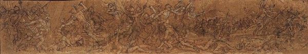 Giacinto Gimignani (attr. a) - Battaglia con soldati romani