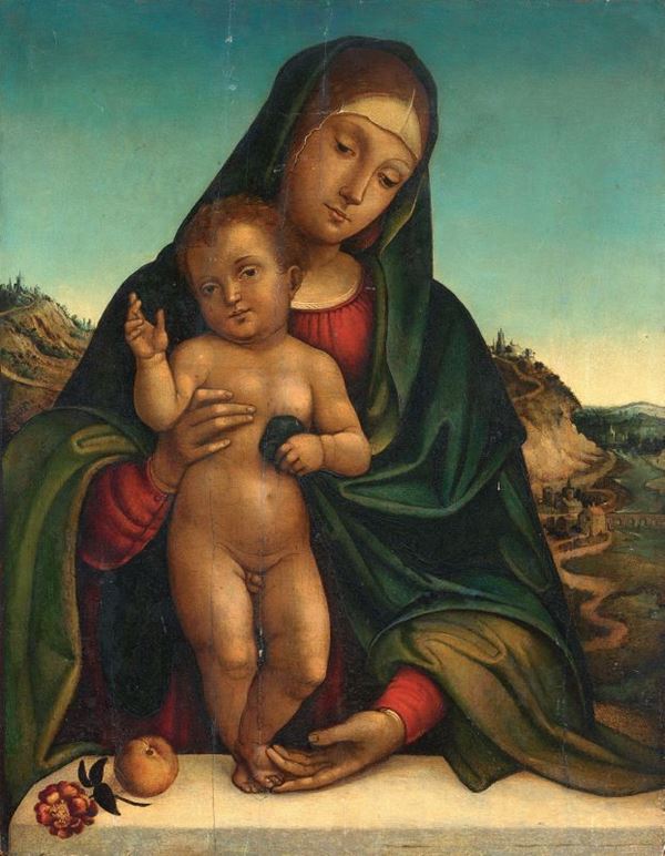 Giacomo Raibolini detto Francia (attr. a) - Madonna col Bambino