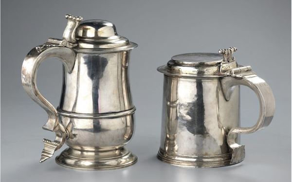 Antico tankard in argento  (XVIII secolo.)  - Asta Asta di Arredi e Dipinti Antichi - I - Casa d'aste Farsettiarte