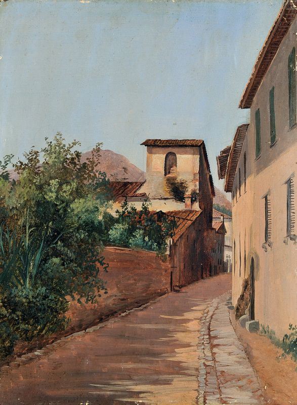 Scuola toscana del XIX secolo - Verso le colline fiorentine