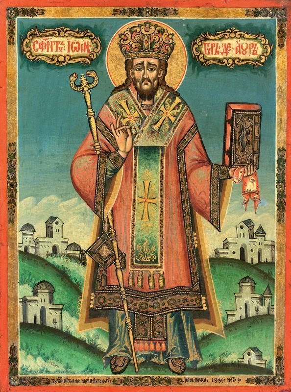 Icona del XIX secolo - San Giovanni Crisostomo