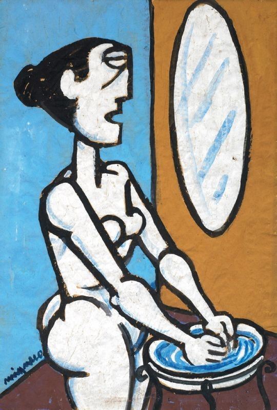 Giuseppe Migneco - Signora allo Specchio