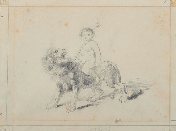 Gustave Dor&#233; - Ercole fanciullo che cavalca un leone