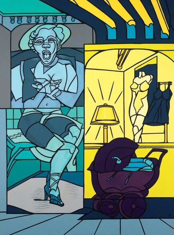 Valerio Adami - Shopping (notturno)