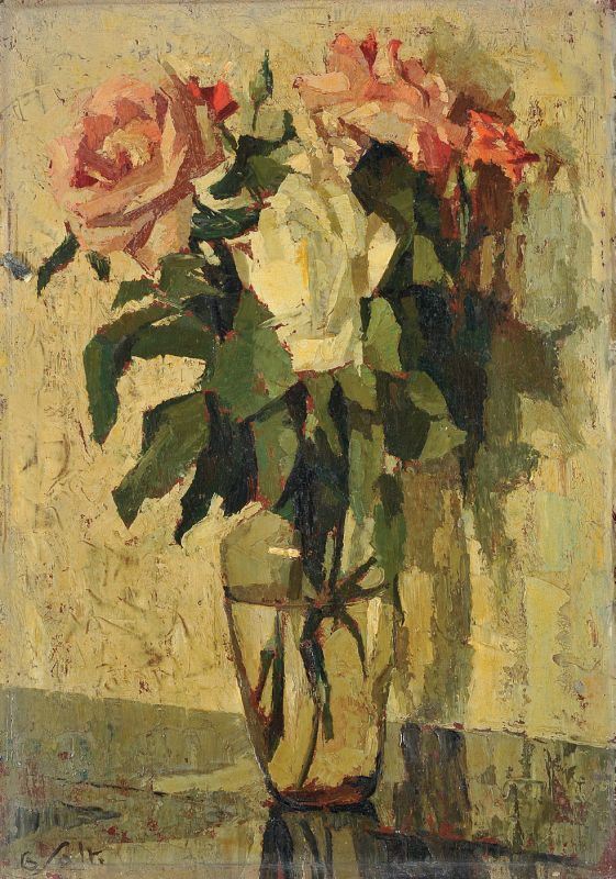 Giulio Salti - Vaso di rose