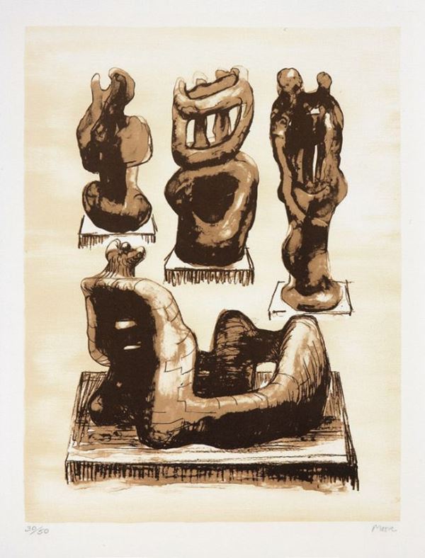 Henry Moore - Ideas for wood sculpture