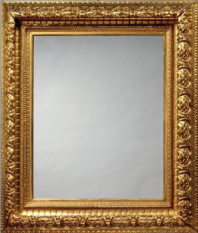 Specchiera in Legno Intagliato e Dorato