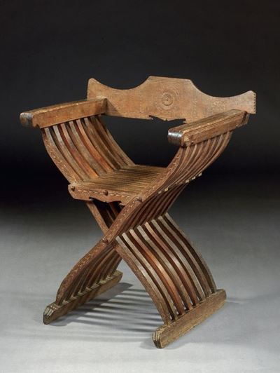 Sedia Savonarola in Legno di Rovere