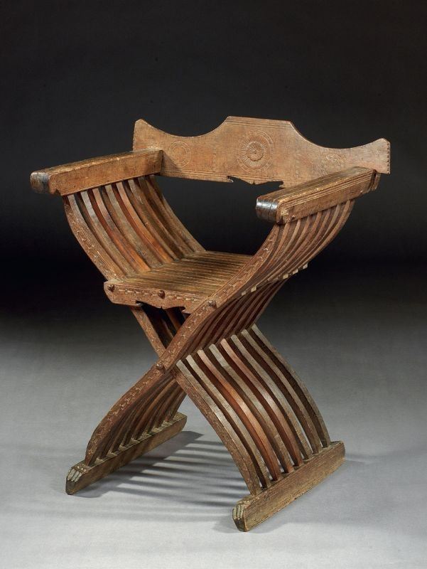 Sedia Savonarola in Legno di Rovere