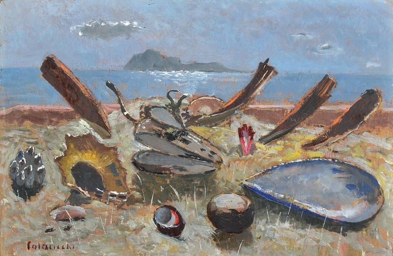 Giovanni Colacicchi - Natura Morta sulla Spiaggia