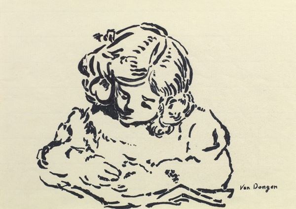 Kees van Dongen - Ritratto di bambina