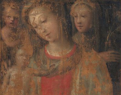 Madonna Col Bambino, San Giovannino e Santa