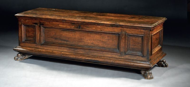 Cassapanca Antica in Legno di Noce