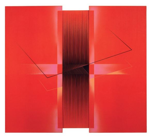 Alberto Biasi - Labili recinti, attorno al rosso