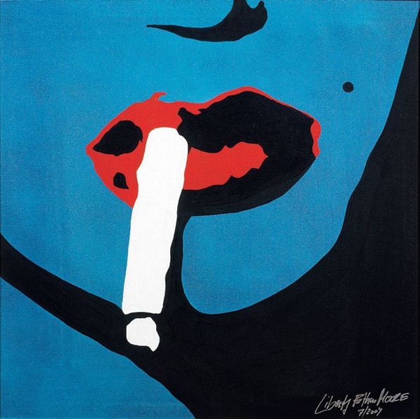 Liberty Ethan Moore - Blue Metallic Smoked - Red Lips