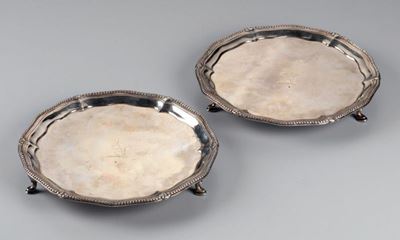 Coppia di Salver in Argento