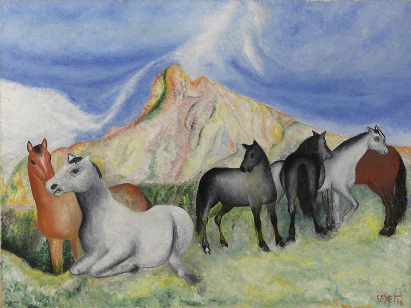 Giuseppe Cesetti - Pascolo a Cortina