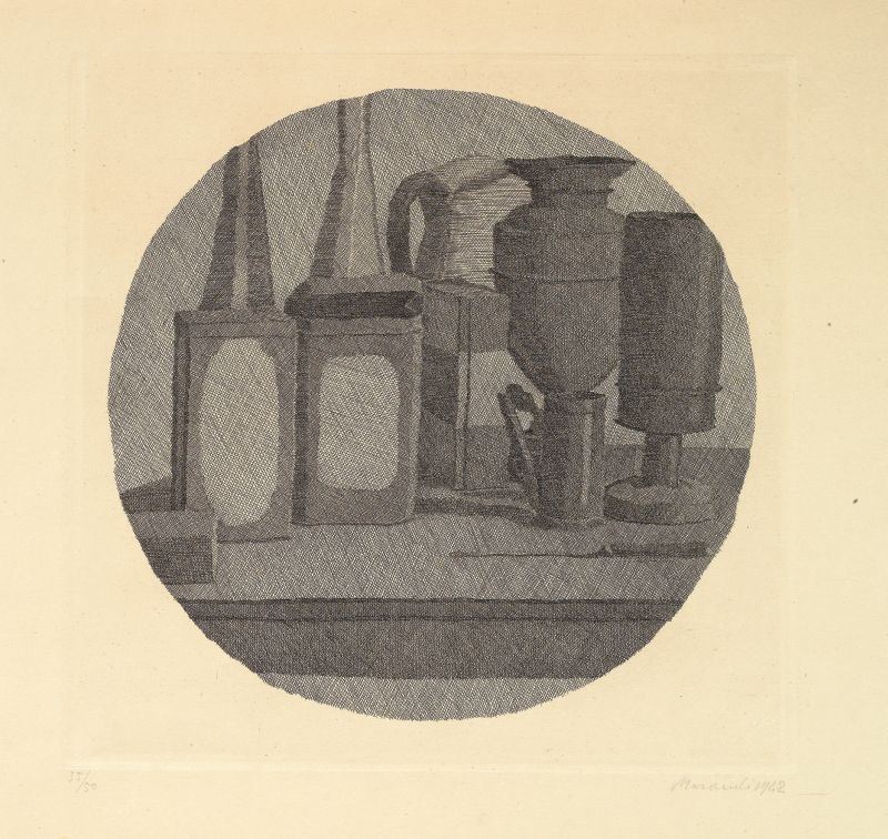 Giorgio Morandi - Natura Morta con Undici Oggetti in un Tondo