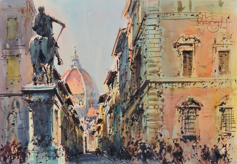 Michele Ortino - Veduta di Firenze