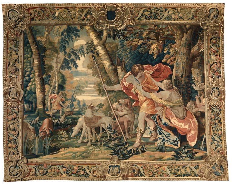 Importante Arazzo Raffigurante «diana ed Endimione»