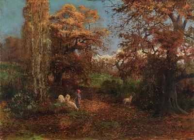Paesaggio con Pastorella e Gregge
