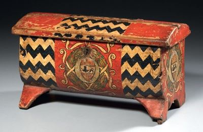 Cofanetto in Legno Laccato e Dorato