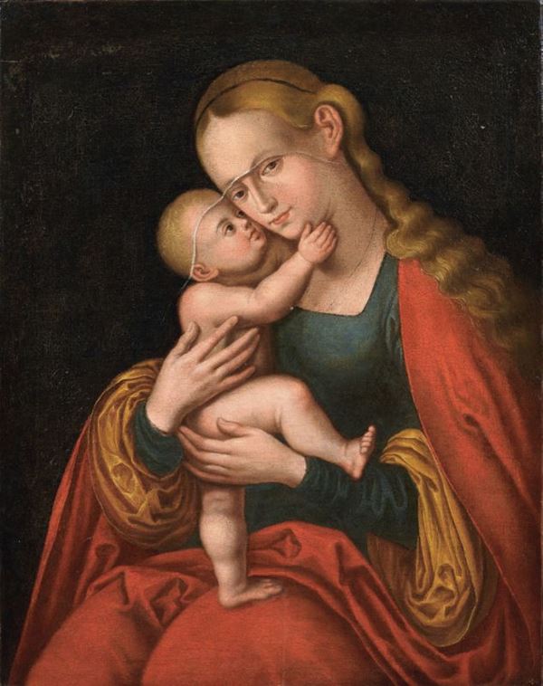 Ambito di Lucas Cranach il Vecchio - Madonna col Bambino