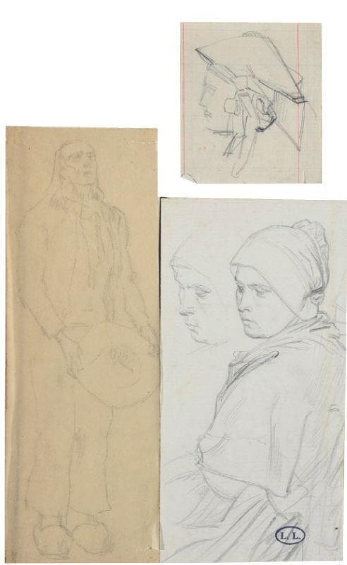 Léon Augustin Lhermitte - Studi per «marché De Ploudalmézeau»
