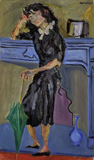 Ragazza con Ombrello (ritratto di Giovane Donna)