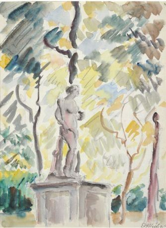 Osvaldo Medici Del Vascello - «Statue alle Tuileries» e «Paesaggio»