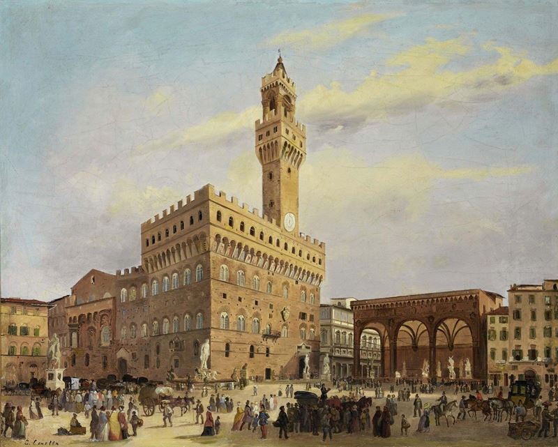 Carlo Canella - Veduta di Piazza della Signoria