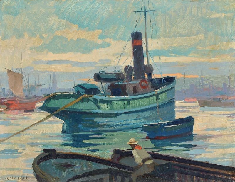 Renato Natali - Rimorchiatori nel Porto di Livorno